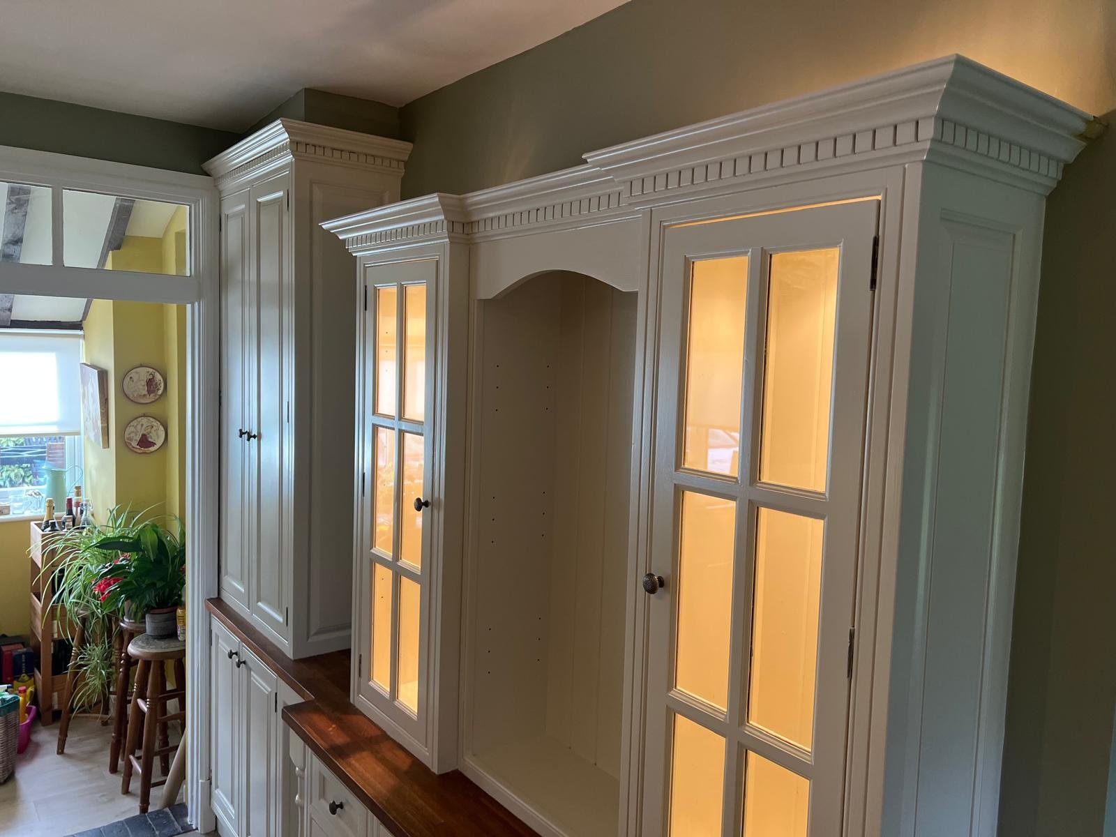 hand painted kitchen cabinets finished